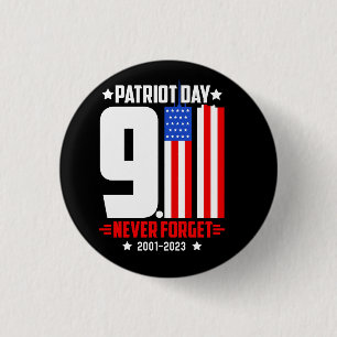Badge Rond 2,50 Cm Vector patriot day 911 n'oubliez jamais le design