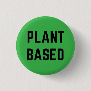 Badge Rond 2,50 Cm Végétalien à base de plantes