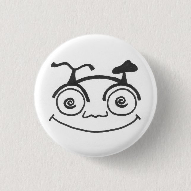 Badge Rond 2,50 Cm vélo obtenu ?  Vélo sur le cerveau (Devant)