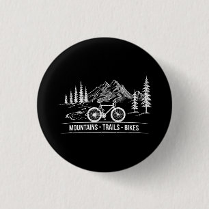 Badge Rond 2,50 Cm Vélos Mountain Trail - Vélo cycliste Rider