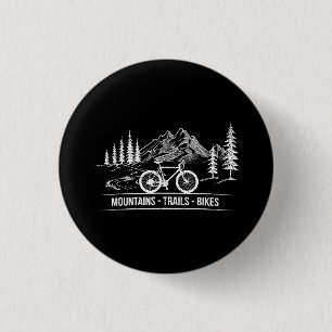 Badge Rond 2,50 Cm Vélos Mountain Trail - Vélo cycliste Rider