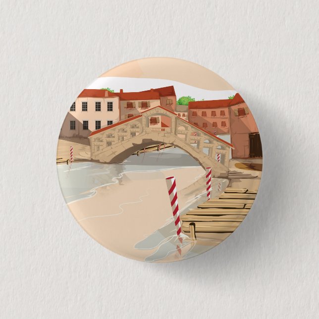 Badge Rond 2,50 Cm Venise (Devant)