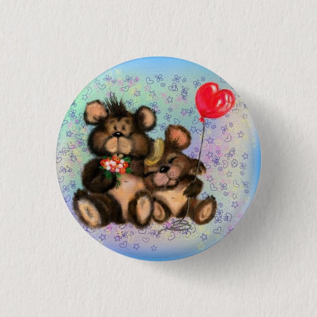 Badge Rond 2,50 Cm Véritable Amour (Devant)