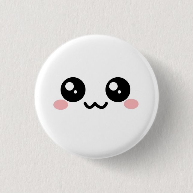 Badge Rond 2,50 Cm Vers blancs 2 de bouton de visage de souffle (Devant)