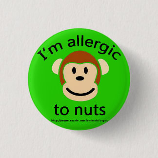 Badge Rond 2,50 Cm Vert d'allergie d'écrou