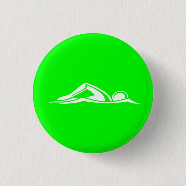 Badge Rond 2,50 Cm Vert de bouton de logo de bain (Devant)