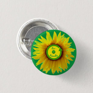 Badge Rond 2,50 Cm Vert Tendance Éco-amical Amusant