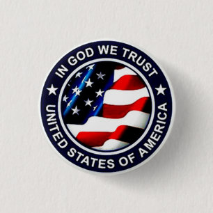 Badge Rond 2,50 Cm vétéran USA