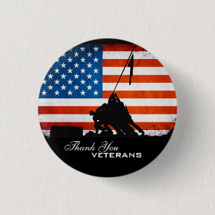 Badge Rond 2,50 Cm Vétérans de Merci