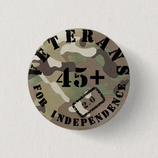 Badge Rond 2,50 Cm Vétérans pour l'insigne de Camo de l'indépendance