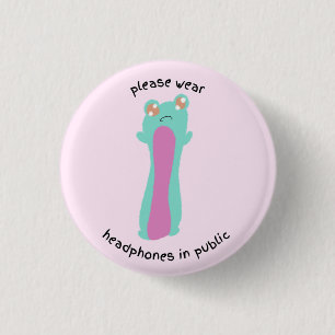 Badge Rond 2,50 Cm veuillez porter un casque en public