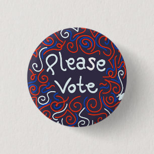 Badge Rond 2,50 Cm Veuillez voter Sticker