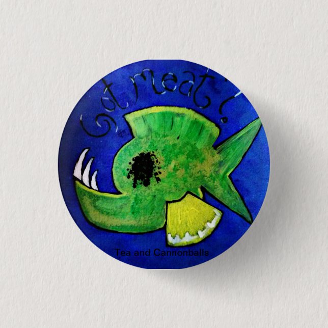 Badge Rond 2,50 Cm Viande obtenue ? (Devant)