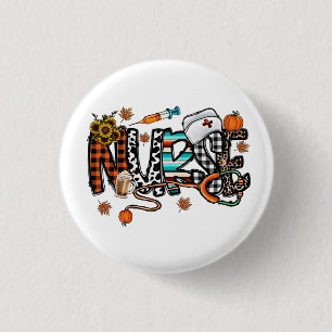 Badge Rond 2,50 Cm Vibes D'Automne Qui Infirmière Vie Infirmière Auto