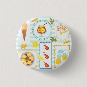 Badge Rond 2,50 Cm Vibes d'été méditerranéennes