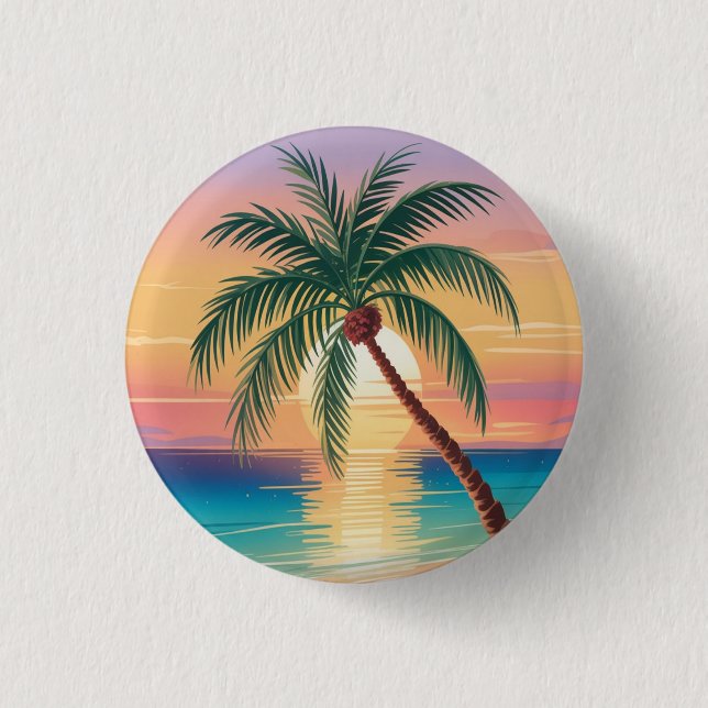 Badge Rond 2,50 Cm Vibes Ensoleillées (Devant)
