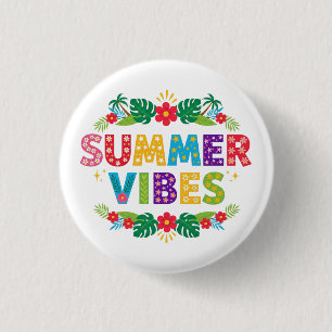 Badge Rond 2,50 Cm Vibes été Floral Design-54504 Sweat - shirt à capu