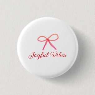 Badge Rond 2,50 Cm Vibes joyeux noël RED BOW nom de famille
