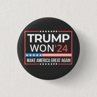 Badge Rond 2,50 Cm victoire de trump, victoire de trump 45 47