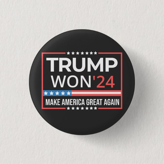 Badge Rond 2,50 Cm victoire de trump, victoire de trump 45 47 (Devant)