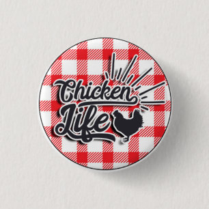 Badge Rond 2,50 Cm Vie de poulet