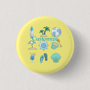 Badge Rond 2,50 Cm Vie sur la plage Thunder_Cove