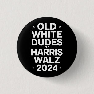 Badge Rond 2,50 Cm Vieux Blancs pour la Politique Démocratique Harris
