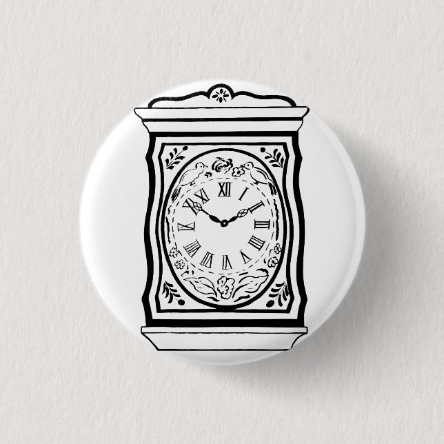 Badge Rond 2,50 Cm Vieux Clockface. (Devant)