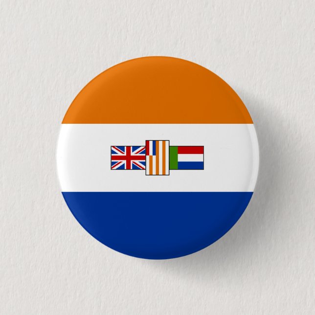 Badge Rond 2,50 Cm Vieux drapeau sud-africain - Oranje-blanje-blou (Devant)
