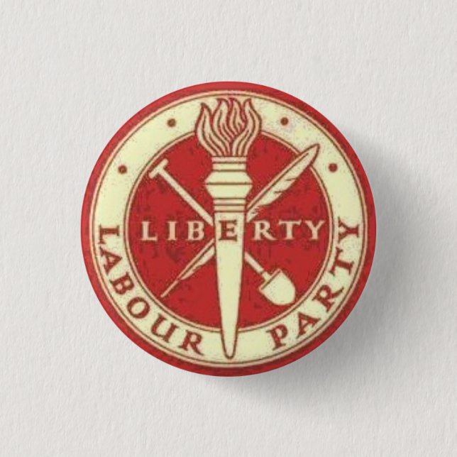 Badge Rond 2,50 Cm Vieux logo de parti travailliste de liberté (Devant)