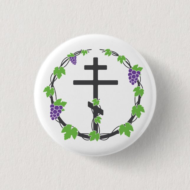 Badge Rond 2,50 Cm Vignoble des Boutons du Seigneur (Devant)