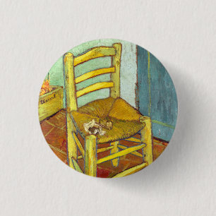 Badge Rond 2,50 Cm Vincent Van Gogh Chaise avec tuyau