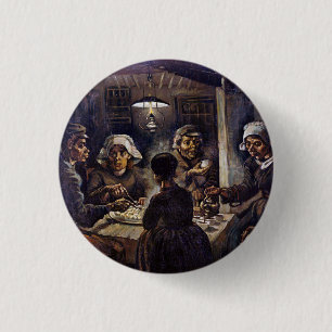 Badge Rond 2,50 Cm Vincent Van Gogh Les mangeurs de pommes de terre A