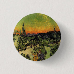 Badge Rond 2,50 Cm Vincent Van Gogh Moonlit Landscape