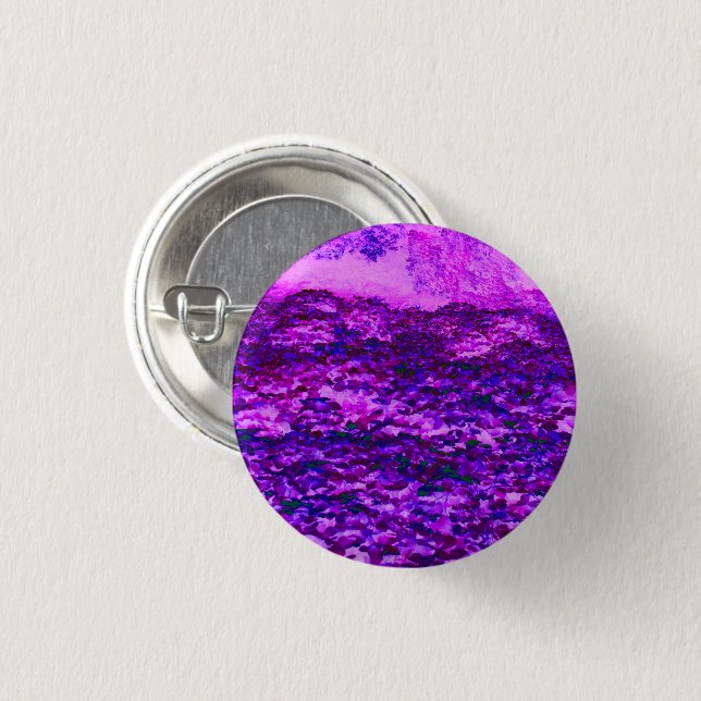 Badge Rond 2,50 Cm Vins Kudzu roses et violets (Devant & derrière)