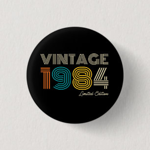 Badge Rond 2,50 Cm Vintage 1984 40e anniversaire