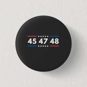 Badge Rond 2,50 Cm Vintage 45 47 48 Trump 2024 États-Unis Président d