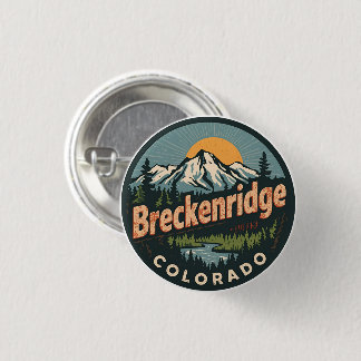 Badge Rond 2,50 Cm Vintage Breckenridge colorado Rocky Mountain