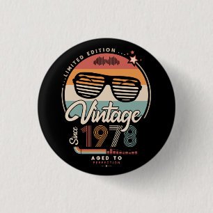 Badge Rond 2,50 Cm Vintage depuis 1978