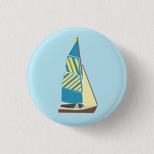 Badge Rond 2,50 Cm Vintage Dinghy 3 (Devant)