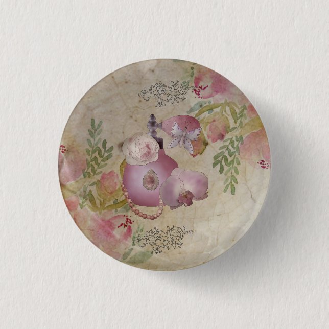 Badge Rond 2,50 Cm Vintage Parfüm (Devant)
