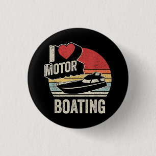 Badge Rond 2,50 Cm Vintage Rétro J'adore Le Motonautisme Drôle De Bat