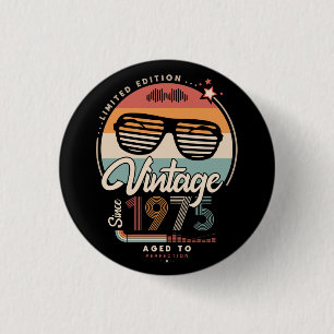 Badge Rond 2,50 Cm Vintage since 1975