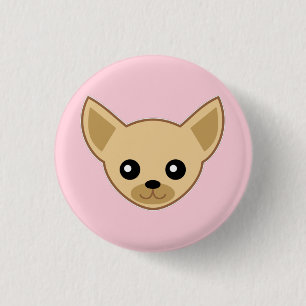 Badge Rond 2,50 Cm Visage de Chihuahua