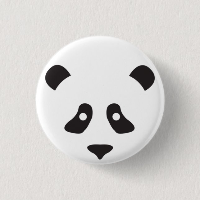 Badge Rond 2,50 Cm Visage de panda (Devant)