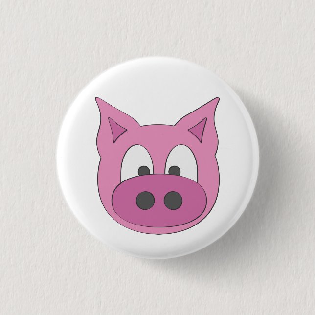 Badge Rond 2,50 Cm Visage de Piggy (Devant)