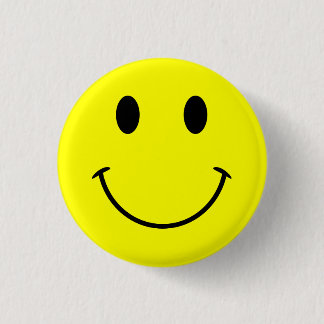 Badge Rond 2,50 Cm Visage jaune vif mignon