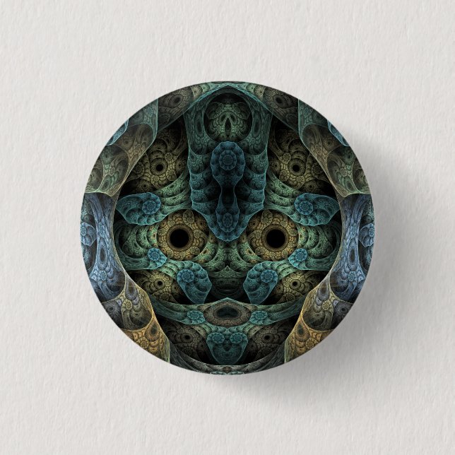 Badge Rond 2,50 Cm Visage psychédélique de mémoire génétique (Devant)