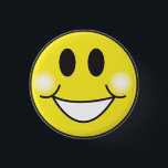 Badge Rond 2,50 Cm Visage souriant<br><div class="desc">Épingle Smiley-Face Quintessence</div>