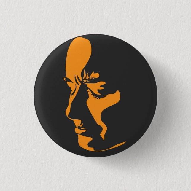 Badge Rond 2,50 Cm visage triste (Devant)